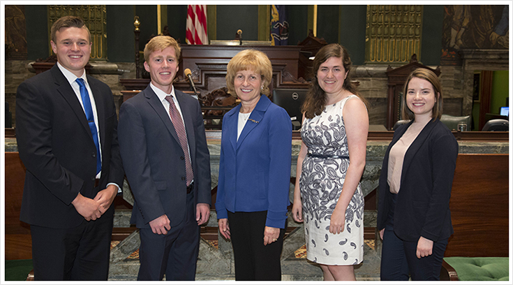 2017 Summer Interns with Senator Schwank