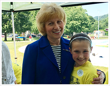 Senator Judy Schwank with student