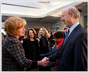 Senator Schwank and Governor Wolf