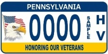 Honoring Our Veterans license plate
