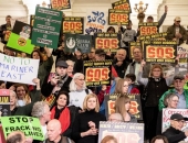 March 19, 2019: Senator Schwank participates in the Citizens’ Rally for Safety over Sunoco held in the Capitol Rotunda.