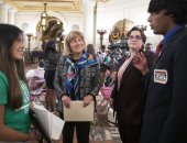 November 15, 2023: Senators Schwank and Kane hosted students from all over Pennsylvania in the Main Rotunda today to bring awareness to increased struggles with mental health in schools and for passage of Senate Bill 886 which would allow excused mental health days in PA.