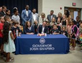 August 11, 2023: Senator Schwank joins Gov. Shapiro in Reading to talk about free breakfasts for students and increased education funding.