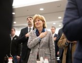 8 de enero de 2020: La senadora Judy Schwank asiste al 104º Farm Show.