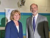 July 2021: Governor Wolf  and Senator Schwank visit the YMCA of Reading and Berks County to highlight investments in early childhood education, which have steadily grown over the past six years.