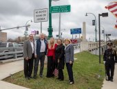 November 22, 2023:  The signs for the Police Officer Scott A. Wertz Memorial Bridge were unveiled, and a ceremony was held at the Miller Center for the Arts to honor the late police officer.