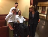 Senator Schwank met with Frank Mongiello when he visited a Senate Health & Human Services Committee meeting to lend his support to House Bill 45, the “Right-to-Try Act.”