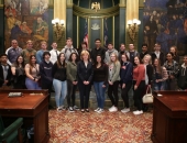 March 18, 2019: Sen. Schwank met today in the Senate chamber with students from Antietam Middle Senior High School in Berks County.