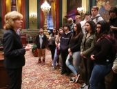 March 18, 2019: Sen. Schwank met today in the Senate chamber with students from Antietam Middle Senior High School in Berks County.