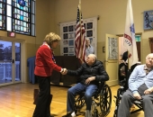 9 de noviembre de 2018: Tuve el honor de entregar certificados a veteranos en la Ceremonia del Día de los Veteranos del Hogar Luterano de Topton.