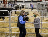 11 de enero de 2022: La senadora Judy Schwank asiste a la Feria Agrícola de 2022.