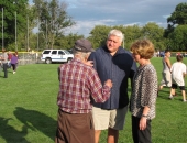 August 6, 2013: Senator Schwank, with Raymond Serafin, Central Berks Regional Police, met with constituents for National Night Out- America's night out against crime.