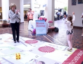 June 23, 2016: What better way to spend a few minutes in the Capitol than to play a life size game of Chutes and Ladders with some beautiful little ones? We were visited in the Capitol a few weeks ago by Mom’s for Pre-K, as part of our focus and discussion around the importance of early childhood education. We know that when we invest in children, they succeed. Nothing could be more important than helping our kids reach their dreams and achieve their full potential! And that’s just what this life size Chutes and Ladders game was there to show us – how quality, affordable early learning helps children win. I was thrilled to play the game with six-year-old Gianna who was there to help us all learn firsthand what early childhood education means to her and her peers. Thanks for visiting Gianna!