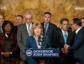 October 18, 2023: Senator Costa joins Governor Josh Shapiro and the Pennsylvania Jewish Legislative Caucus to stand against terror and in the support of the people of Israel. Governor Shapiro issued a proclamation in support of the Pennsylvania Jewish community and allies who stand together against hate, terror, and violence.