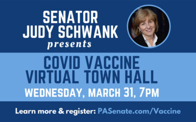 Schwank to Discuss Coronavirus Vaccines with PA Dept of Health Acting Sec. Beam, local health experts at Zoom Town Hall Meeting