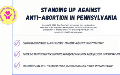 El Caucus de Salud de la Mujer aplaude la Orden Ejecutiva del Gobernador Wolf que protege a los proveedores de abortos de la persecución fuera del estado