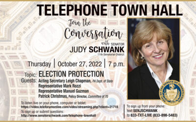 Schwank to Host Telephone Town Hall on Voting in the Upcoming Election
